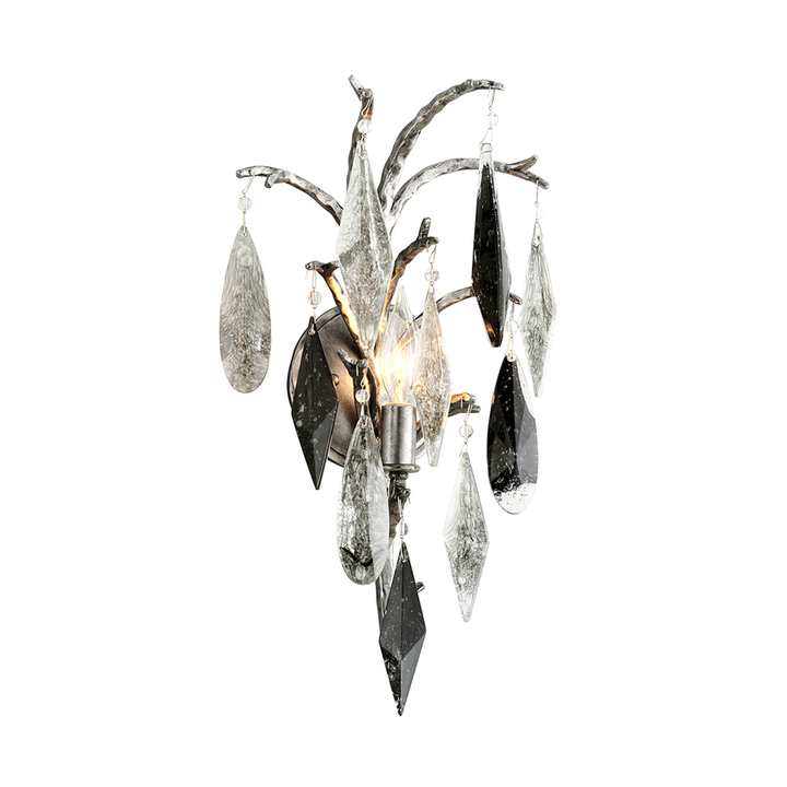 Nera Sconce 10" - Blackened Silver Leaf