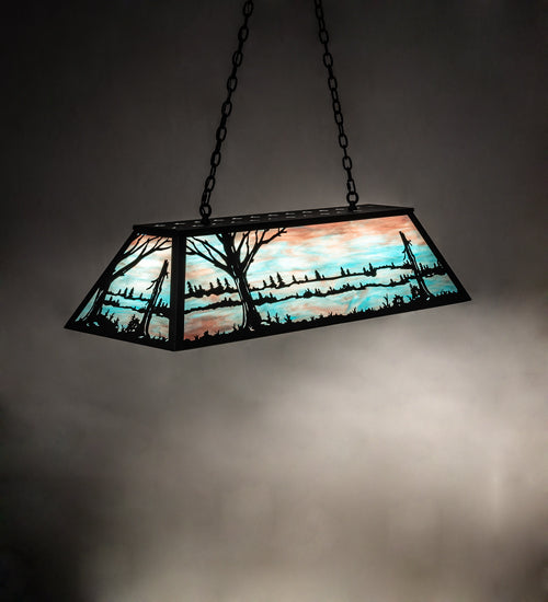 48" Long Quiet Pond Oblong Pendant