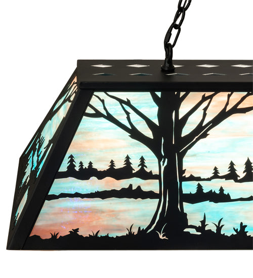 48" Long Quiet Pond Oblong Pendant