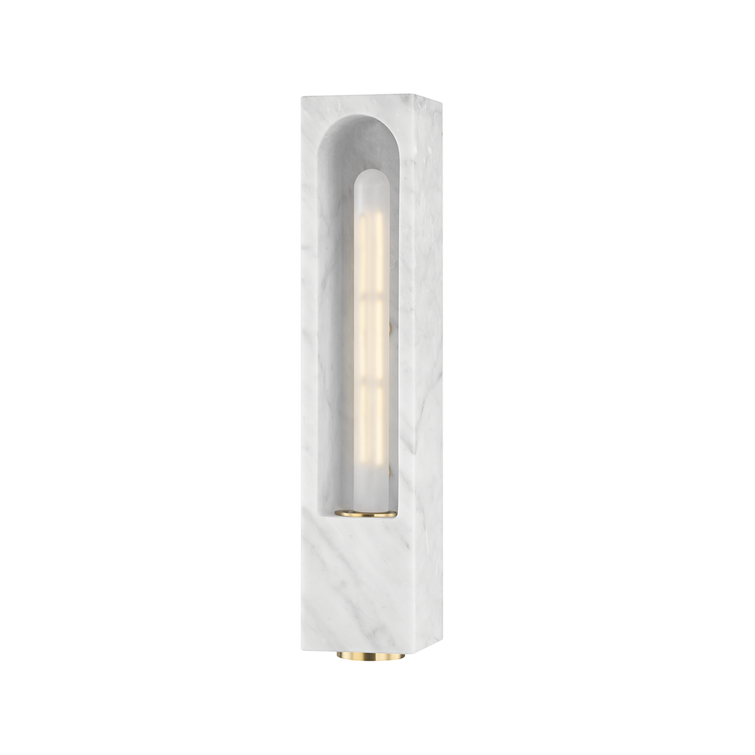 Erwin 1 Light Wall Sconce - White Marble