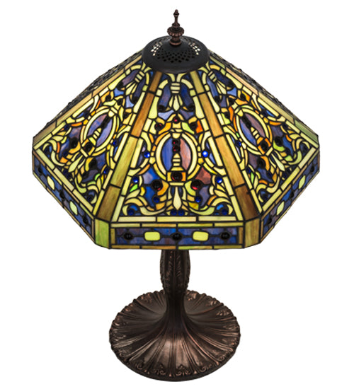 24"H Tiffany Elizabethan Table Lamp