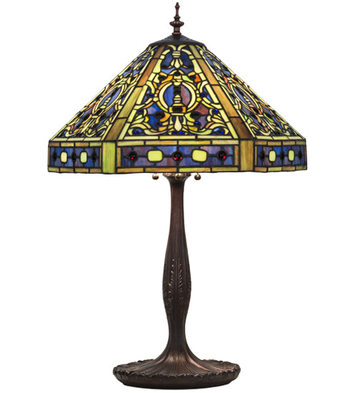 24"H Tiffany Elizabethan Table Lamp