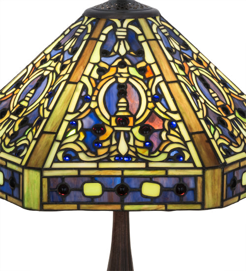 24"H Tiffany Elizabethan Table Lamp