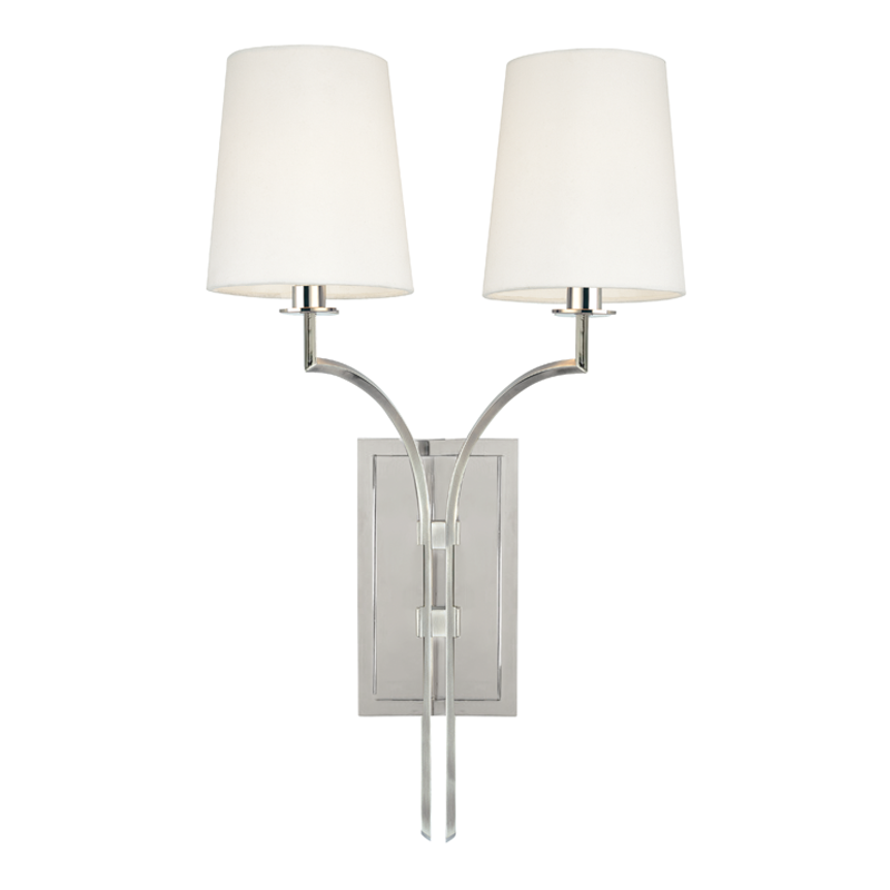 Glenford Wall Sconce 13" - Polished Nickel