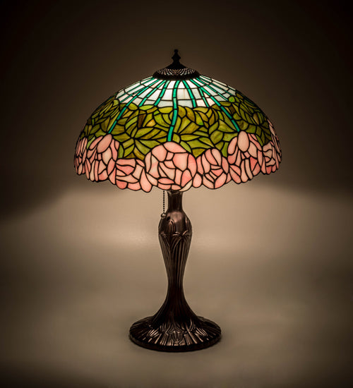 23" High Tiffany Cabbage Rose Table Lamp