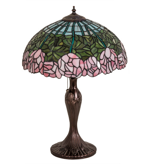 23" High Tiffany Cabbage Rose Table Lamp