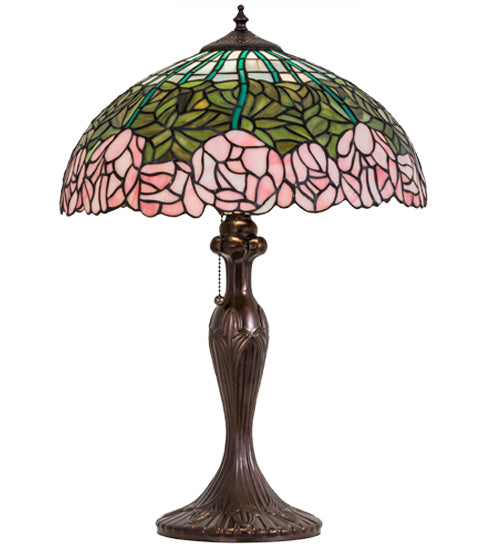 23" High Tiffany Cabbage Rose Table Lamp