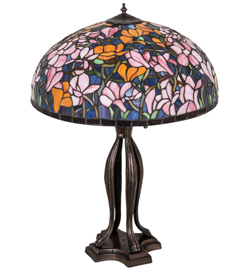 32"H Tiffany Magnolia Table Lamp