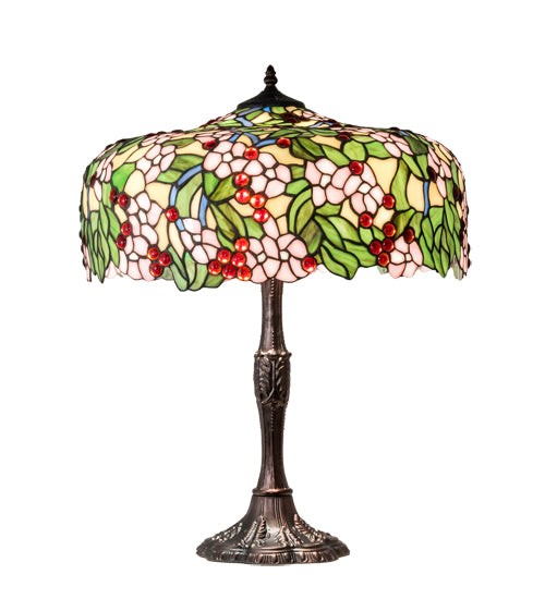 26" High Tiffany Cherry Blossom Table Lamp