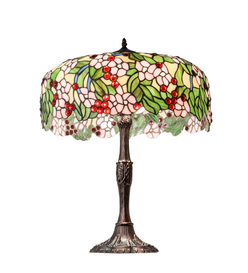 26" High Tiffany Cherry Blossom Table Lamp