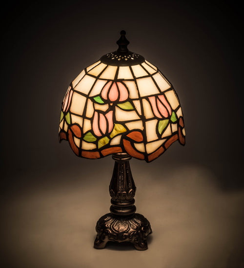 12"H Roseborder Mini Lamp