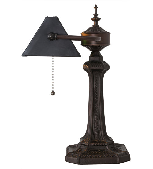 15.5" High Gothic Mission Banker'S Lamp