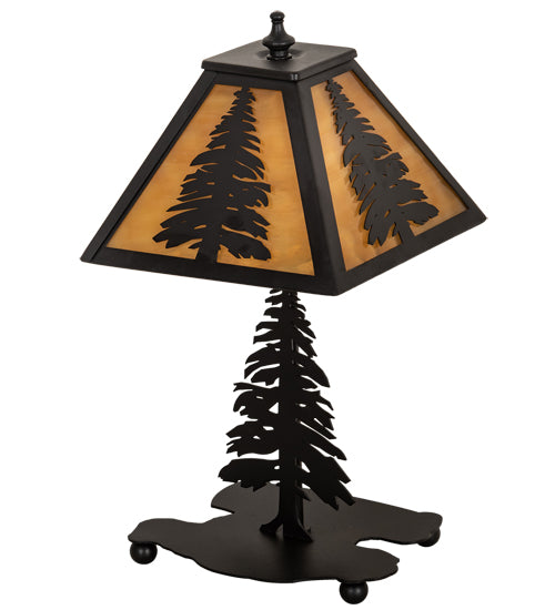 15" High Tall Pines Mini Lamp