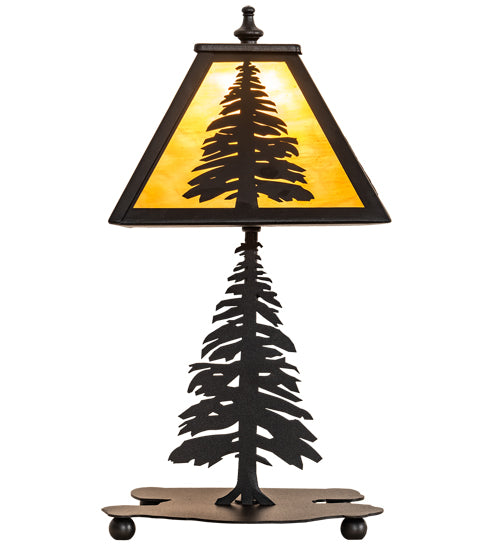 15" High Tall Pines Mini Lamp