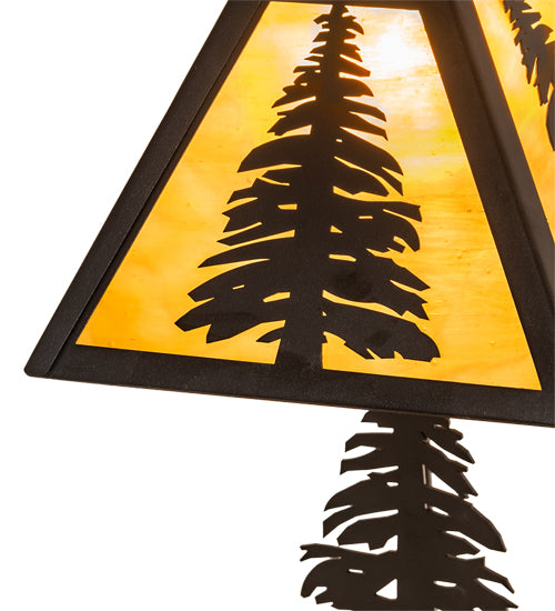 15" High Tall Pines Mini Lamp