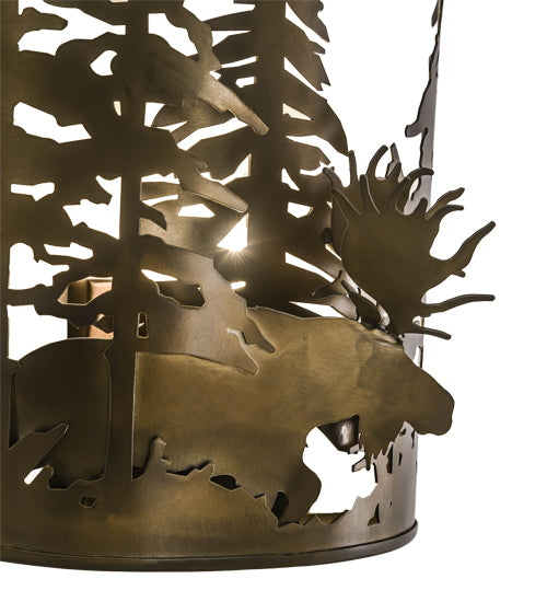 11"W Moose Through The Trees Wall Sconce