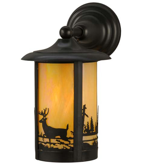 7.5"W Fulton Deer Creek Solid Mount Wall Sconce