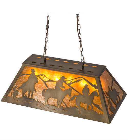 33"L Rustlers Oblong Pendant