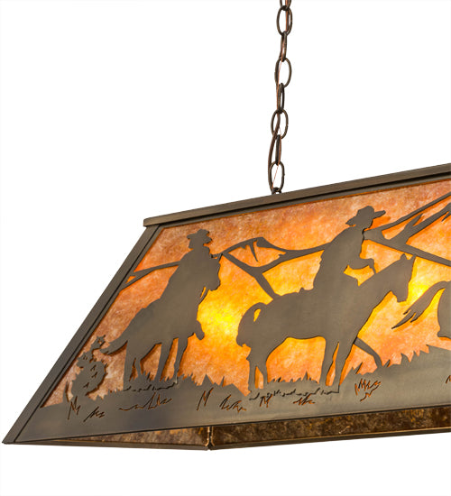 33"L Rustlers Oblong Pendant