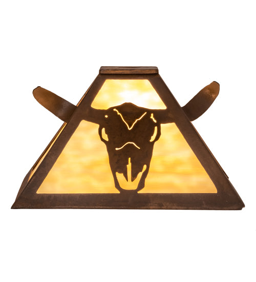 12" Square Steer Skull Shade