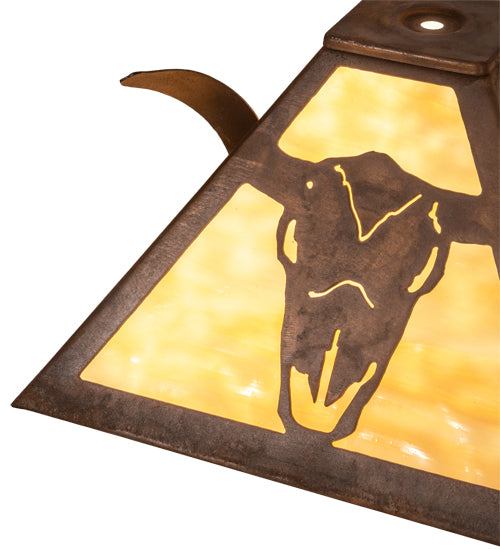 12" Square Steer Skull Shade