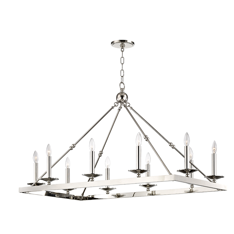 Allendale Chandelier 23" - Polished Nickel