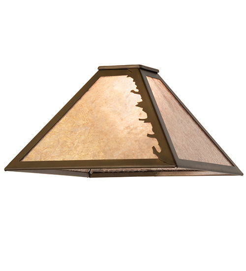 16" Square Leaf Edge Shade