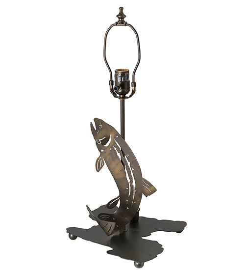 21"H Leaping Trout Table Lamp