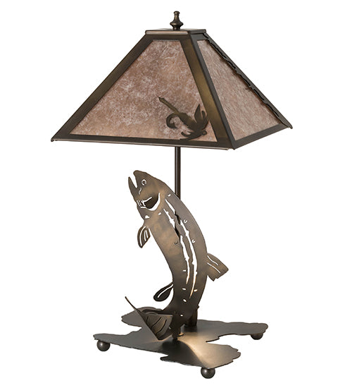 21"H Leaping Trout Table Lamp