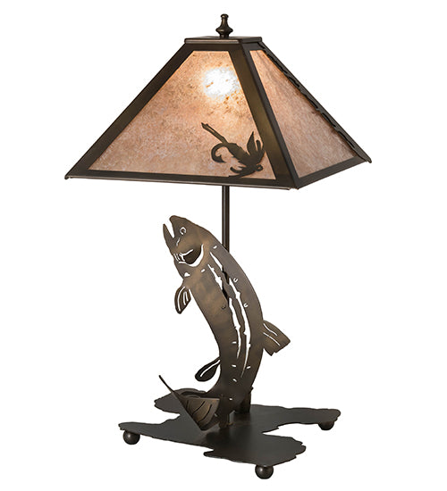 21"H Leaping Trout Table Lamp