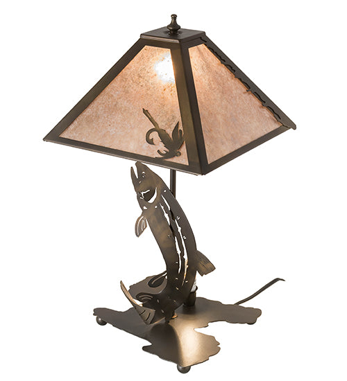 21"H Leaping Trout Table Lamp