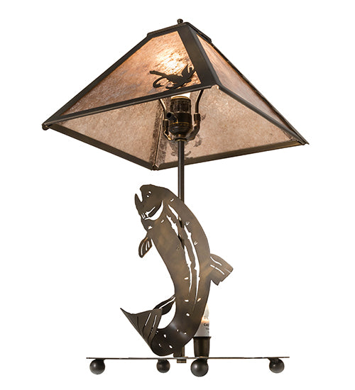 21"H Leaping Trout Table Lamp