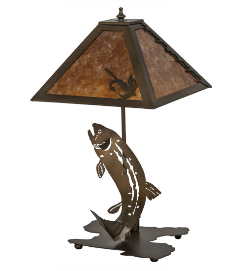 21"H Leaping Trout Table Lamp