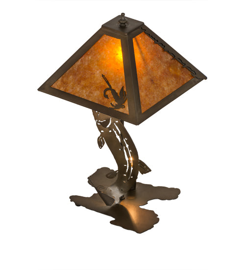 21"H Leaping Trout Table Lamp