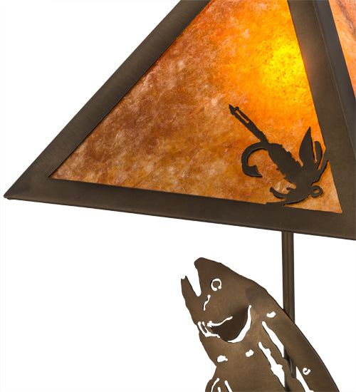 21"H Leaping Trout Table Lamp