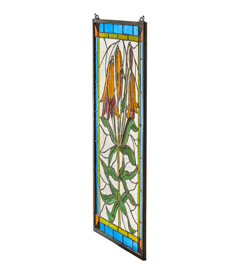 16" Wide X 24" High Trumpet Lily Stained Glass Window