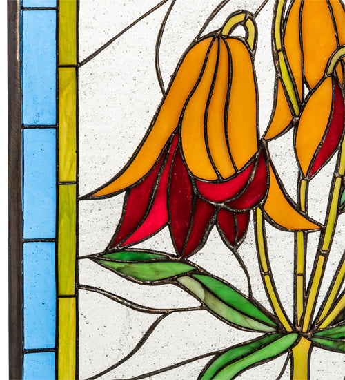 16" Wide X 24" High Trumpet Lily Stained Glass Window