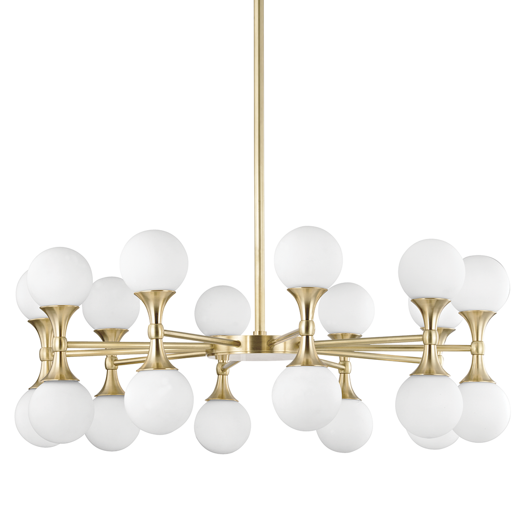 Astoria Chandelier 36" - Aged Brass