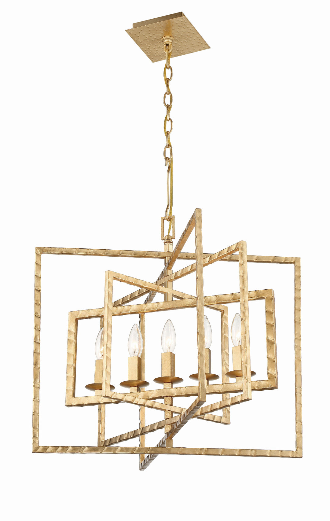 Crystorama Capri 5 Light Antique Gold Chandelier