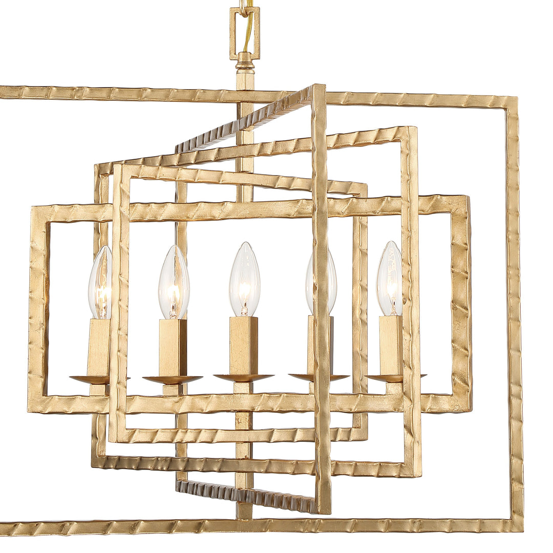 Crystorama Capri 5 Light Antique Gold Chandelier