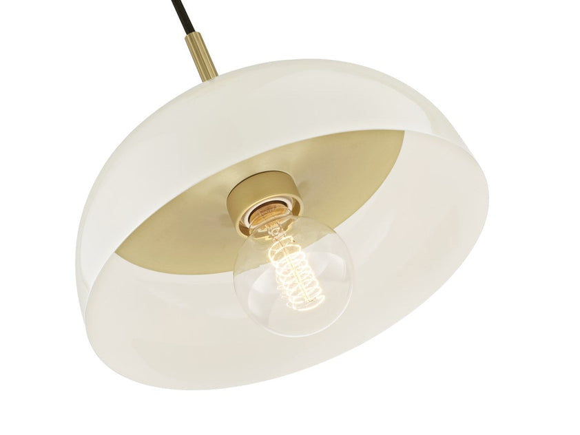 Avery Pendant 13" - Polished Nickel/Mint