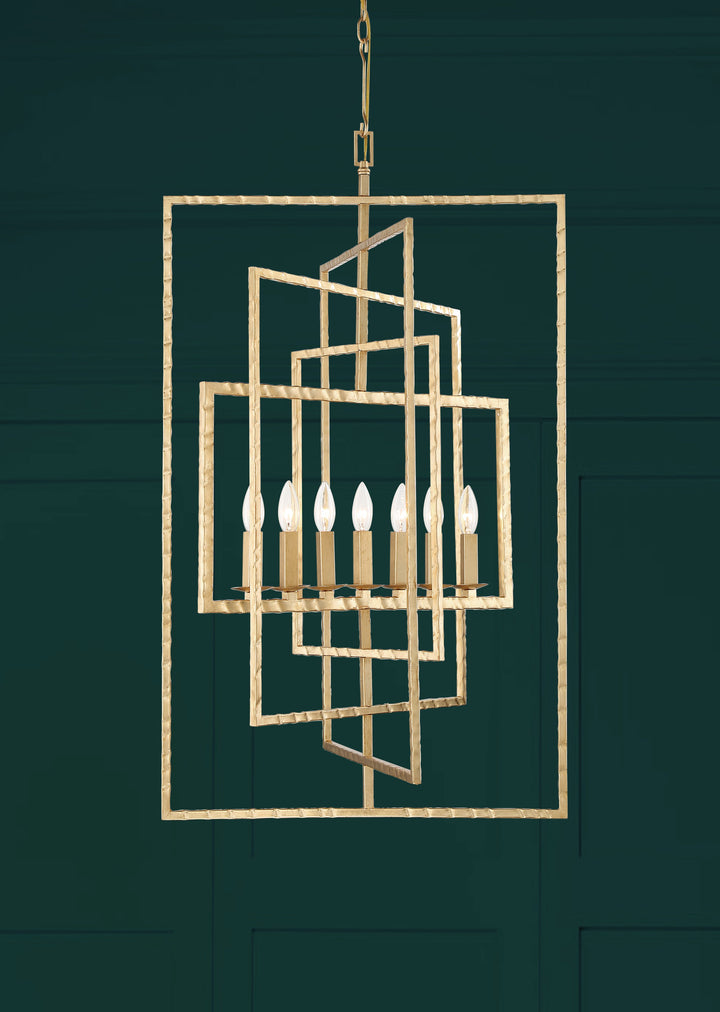 Crystorama Capri 7 Light Antique Gold Chandelier