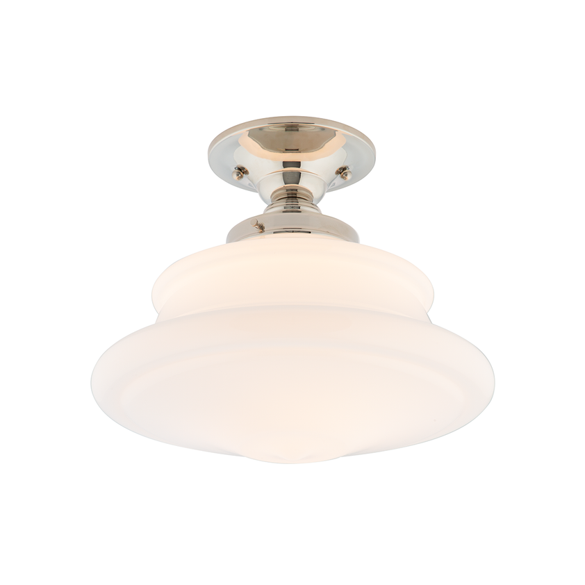 Petersburg Semi Flush 10" - Polished Nickel