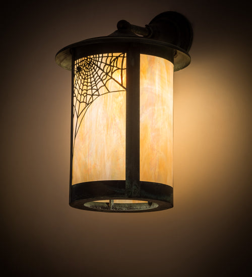 12"W Fulton Spider Web Solid Mount Wall Sconce