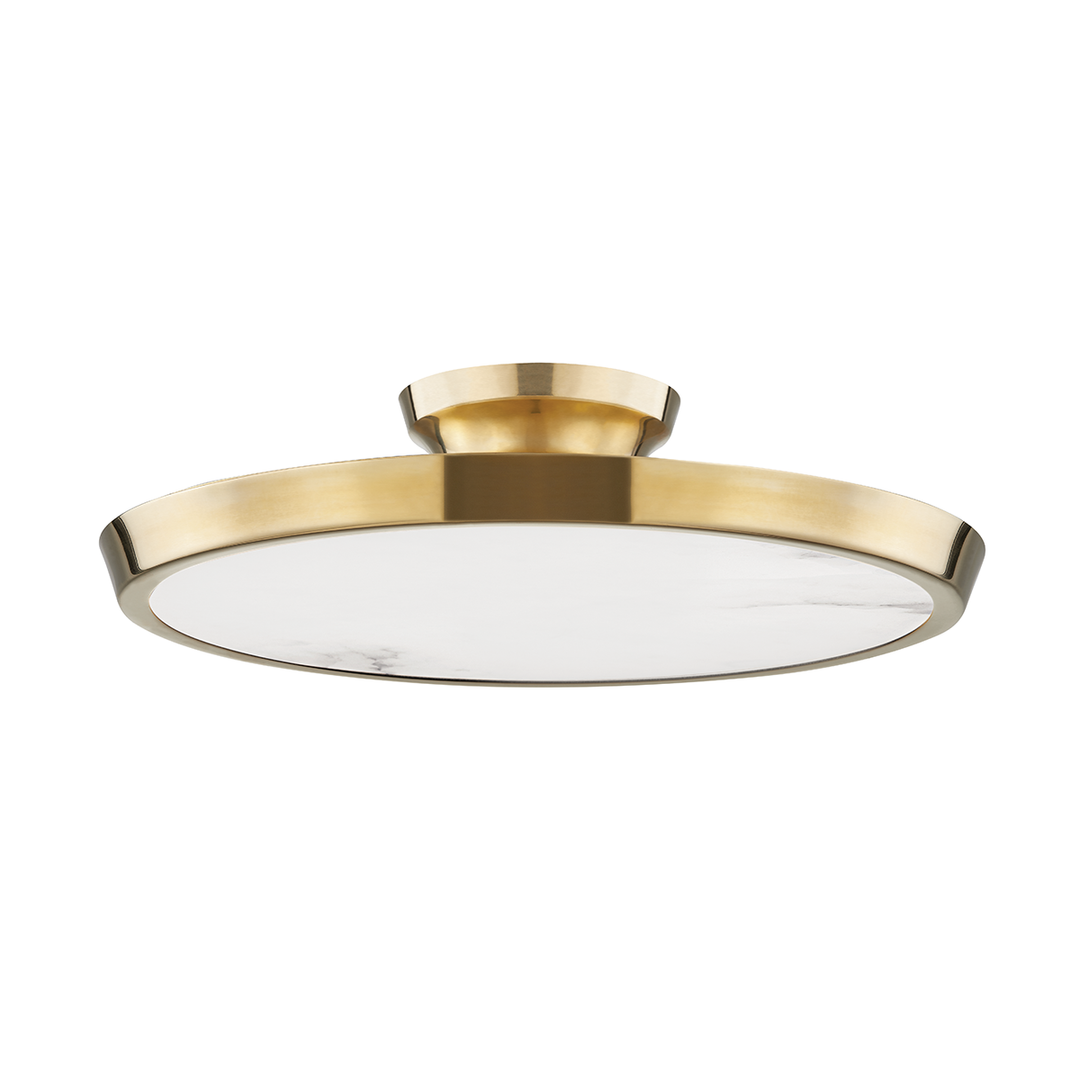 Draper Flush Mount - Aged Brass