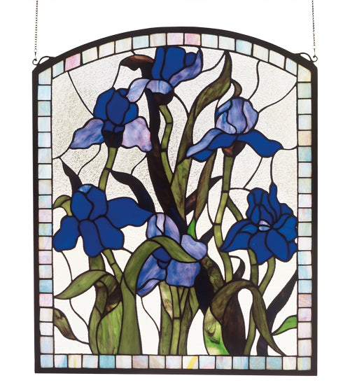 20"W X 24"H Iris Stained Glass Window