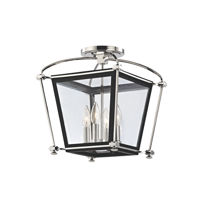 Hollis Semi Flush - Polished Nickel