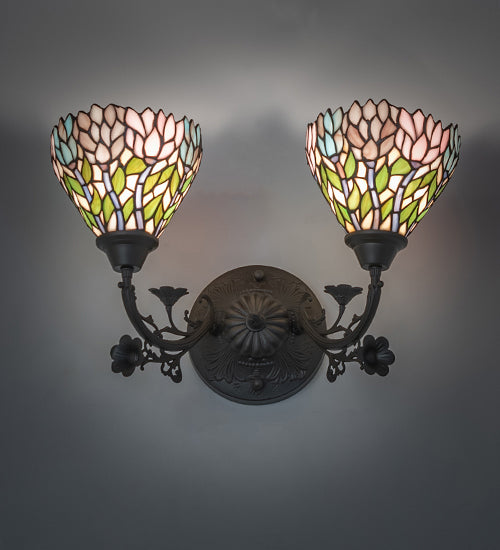 18" Wide Wisteria 2 Light Wall Sconce