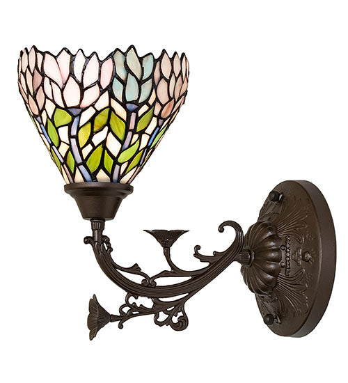 7" Wide Wisteria Wall Sconce