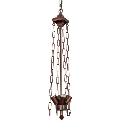 24"W Mission 4 Chain Inverted Pendant Hardware